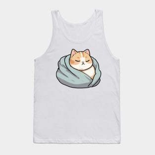 Cute angry cat sleeping Tank Top